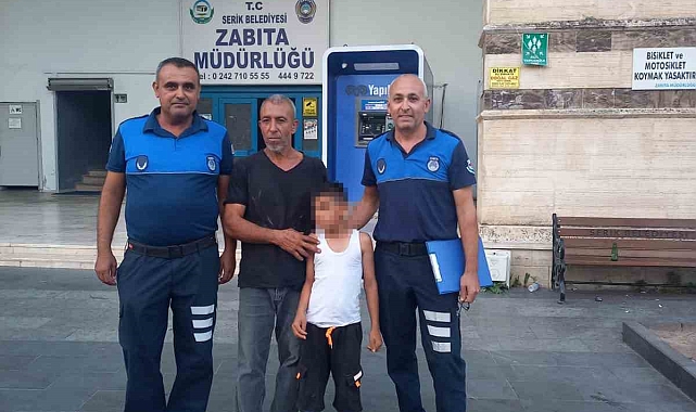 Kaybolan çocuk zabıta ekipleri tarafından bulundu