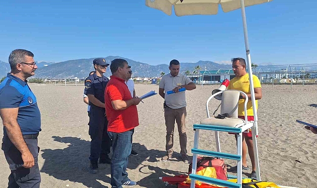 Kumluca'da yüzme alanları denetlendi
