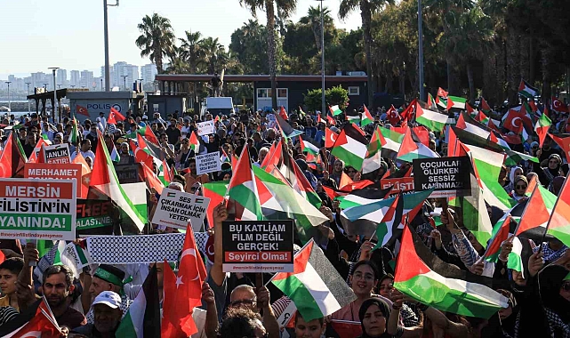 Mersin'de 'Büyük Filistin Mitingi' düzenlendi