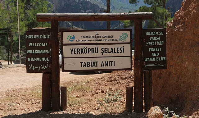 Mersin'in saklı cenneti Yerköprü Şelalesi görenleri kendine hayran bırakıyor