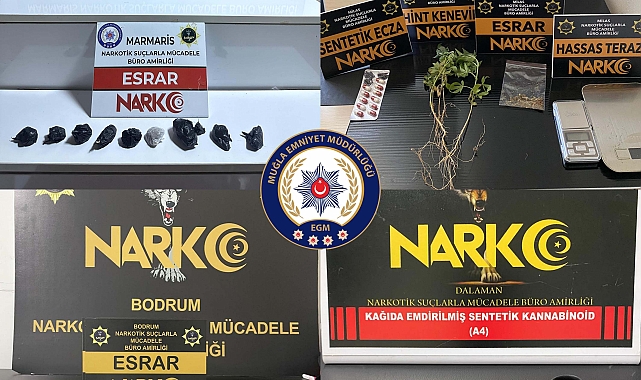 Muğla'da uyuşturucu operasyonlarında 4 tutuklama
