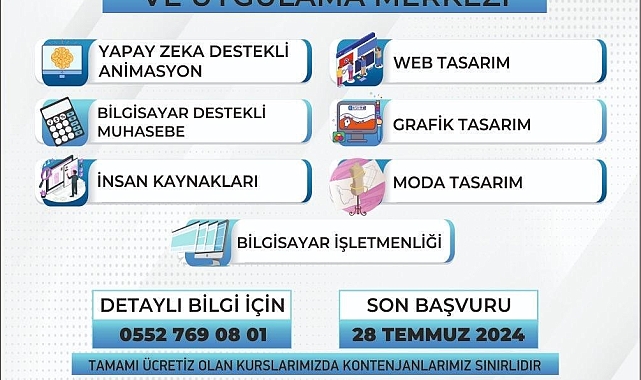 Akdeniz'de Proje Eğitim ve Uygulama Merkezinde kurslar başlıyor