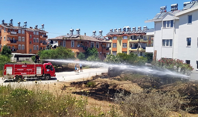 Arazideki yangın büyümeden söndürüldü