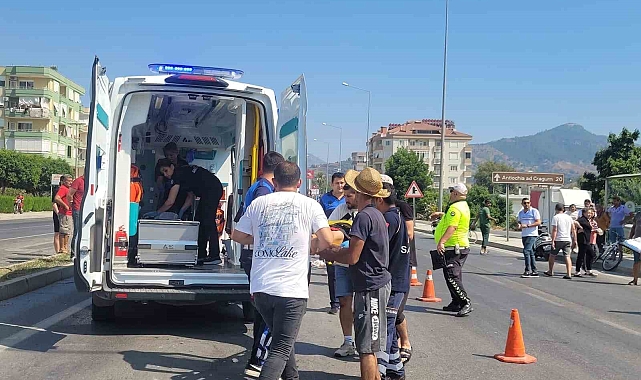 Bisikletli çocuk kazada başından yaralandı