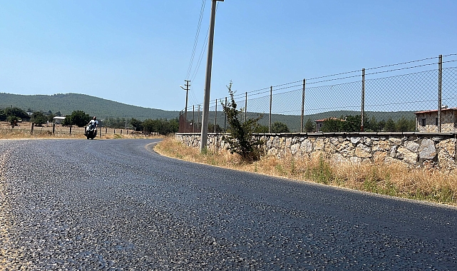 Bodrum'da 45 derece sıcakta asfalt eridi