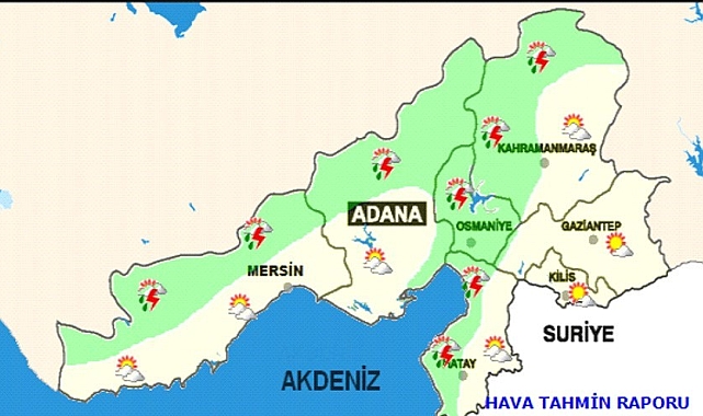 Doğu Akdeniz için 'gök gürültülü sağanak' uyarısı