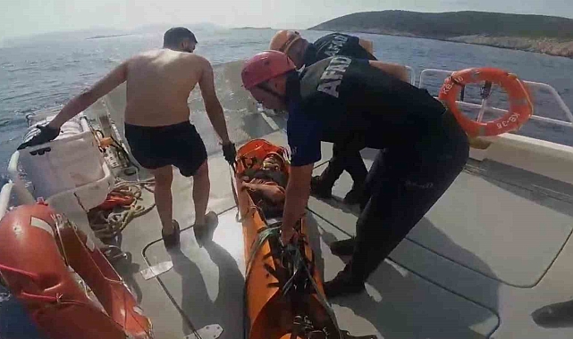 Kayalıklardan düşen şahıs ortak operasyon ile kurtarıldı