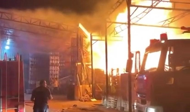 Kaynak suyu deposunda çıkan yangın korkuttu