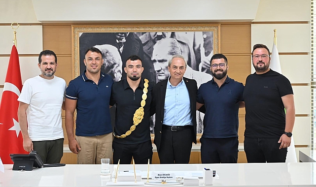 Kırkpınar Başpehlivanı Zeybek'ten, Başkan Kocagöz'e ziyaret