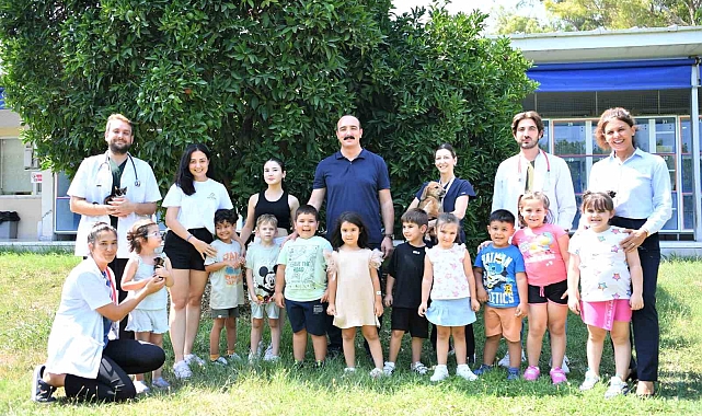 Konyaaltı belediyesi hayvan barınağı, minik öğrencileri ağırladı