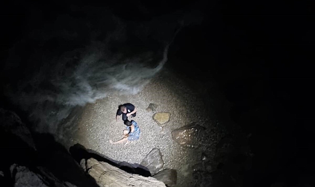 Mersin'de düştüğü sahilde mahsur kalan Rus kurtarıldı
