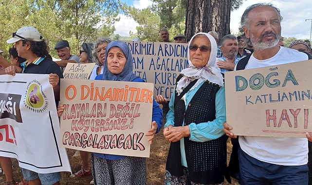 Orman arazisine mermer ocağı ÇED toplantısına, bölge halkından tepki