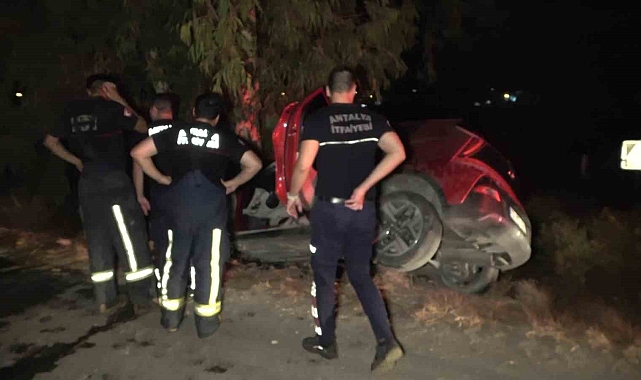 Otomobil ağaca çarptı, 2 kişi ağır yaralandı