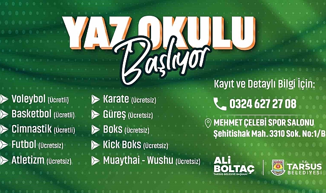 Tarsus'ta 'Yaz Okulu' kursları başladı