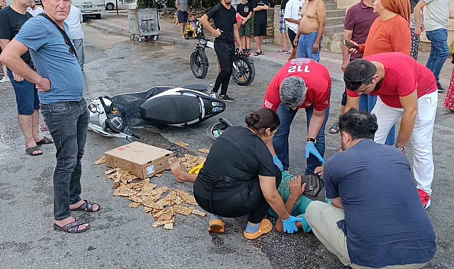 2 motosikletin kazasında 3 kişi yaralandı, kask takmayan sürücü ağır yaralandı