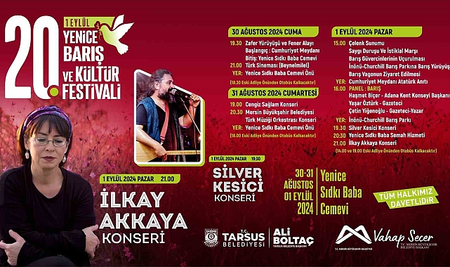 20. Yenice Barış ve Kültür Festivali 30 Ağustos'ta başlıyor