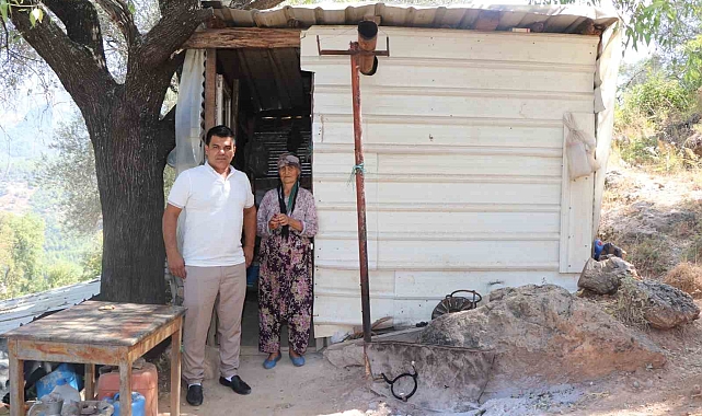 Alanya'da yaşlı kadına konteyner ev yapıldı