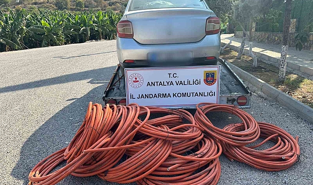 Antalya'da enerji nakil kablosu hırsızlığı: 2 kişi yakalandı