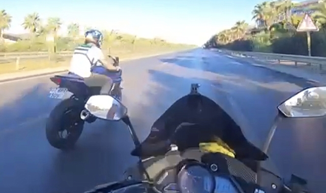 Arkadaşının ölümü kask kamerasına yansıdı