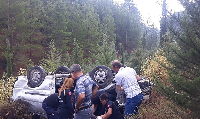 Burdur'da kontrolden çıkan otomobil şarampole devrildi, 1 yaralı