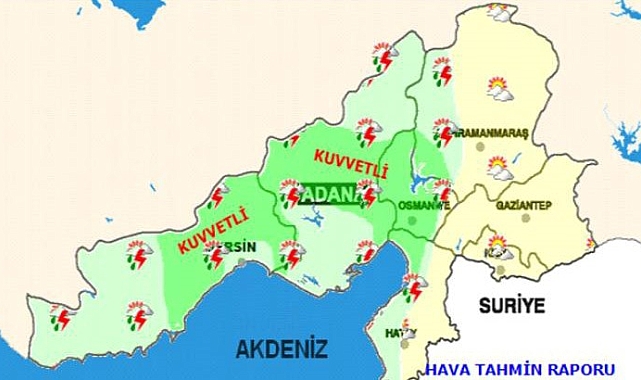 Doğu Akdeniz'de kuvvetli yağış uyarısı
