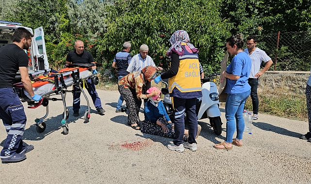 Elektrikli motosikletten düşüp yaralandı
