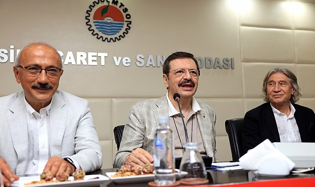 Hisarcıklıoğlu ve Elvan, Mersin'de iş adamları ile bir araya geldi