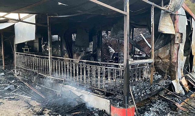 Isparta'da bahçe ev yangın sonucu kül oldu