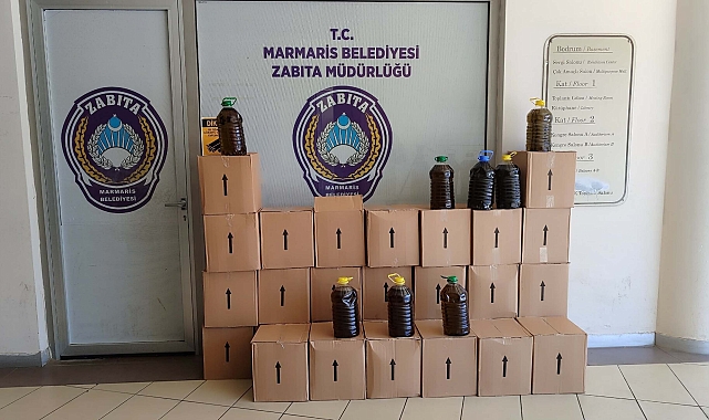 Marmaris'ta zabıtadan zeytinyağı denetlemesi