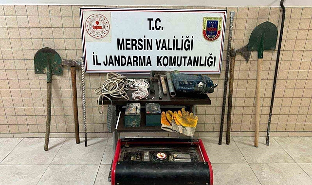 Mersin'de kaçak kazı yapan 11 şüpheli yakalandı