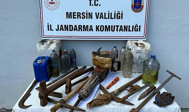 Mersin'de kaçak kazı yapan şahıs yakalandı