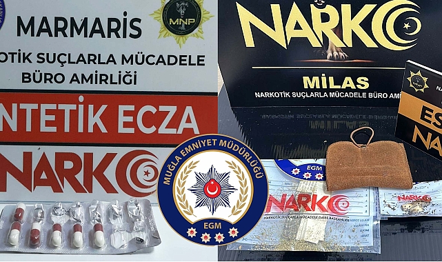 Muğla'da uyuşturucu operasyonlarında 4 tutuklama