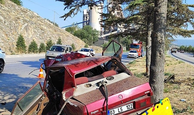 Otomobil ağaca çarptı, sürücü öldü