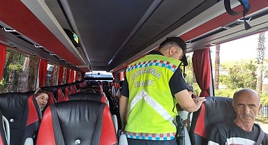 Alanya'da jandarmadan trafik denetimi