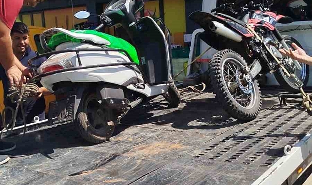 Ehliyetsiz, kasksız ve plakasız motosiklet sürücüsün 12 bin 690 TL para cezası uygulandı