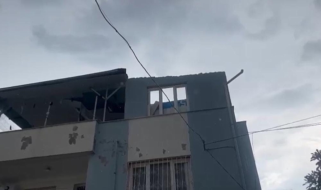 Fırtına çatı uçurdu, yangın çıkardı