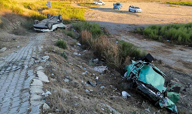 Manavgat'ta araçlar şarampole yuvarlandı: 3 yaralı