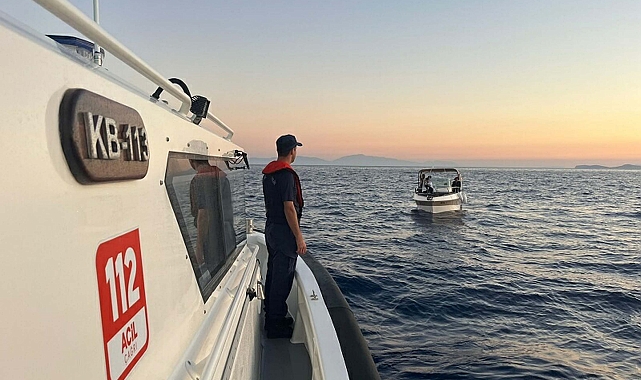 Marmaris'te sürüklenen fiber teknedeki 27 kaçak göçmen kurtarıldı