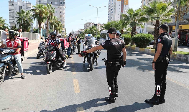 Mersin'de motosiklet sürücülerine şok uygulama