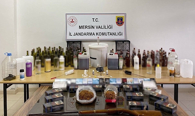 Mersin'de sahte içki operasyonu: 124 litre sahte içki ele geçirildi