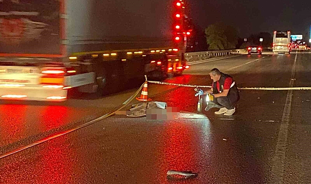 Yolun karşısına geçmeye çalışan yayanın feci ölümü kamerada