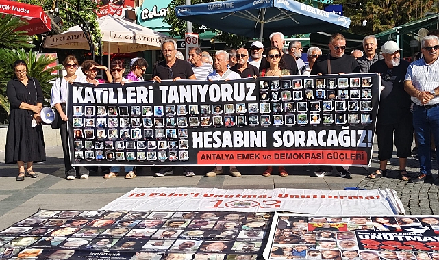 Antalya&#039;da 10 Ekim Ankara Gar Katliamı Anıldı: Adalet Mücadelesi Devam Ediyor