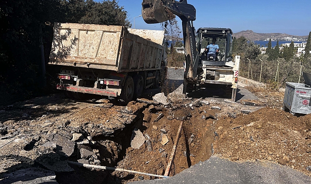 Bodrum&#039;da ana isale hattı patladı