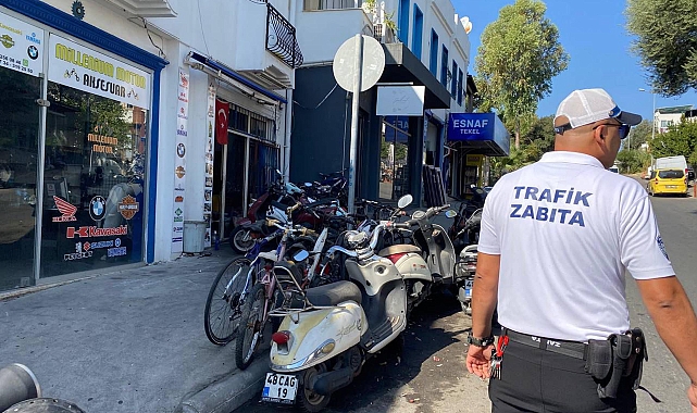 Bodrum'da görüntü kirliliğine neden olan motosikletler kaldırıldı