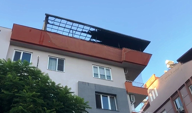 Çatıda korkutan yangın