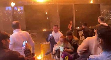 Isparta'da korkutan yangın: 5 katlı eğlence merkezi alev alev yandı