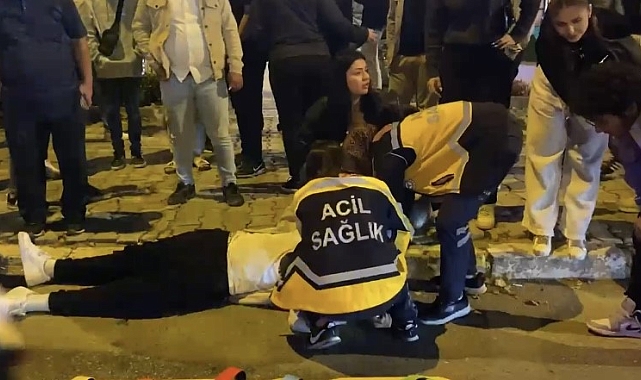 Kırmızı ışıkta geçen otomobil yayaya çarptı