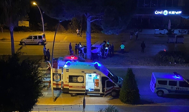 Kontrolden çıkan otomobil ağaca çarptı: 1 yaralı