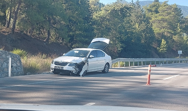 Maddi hasarlı kaza meydana geldi