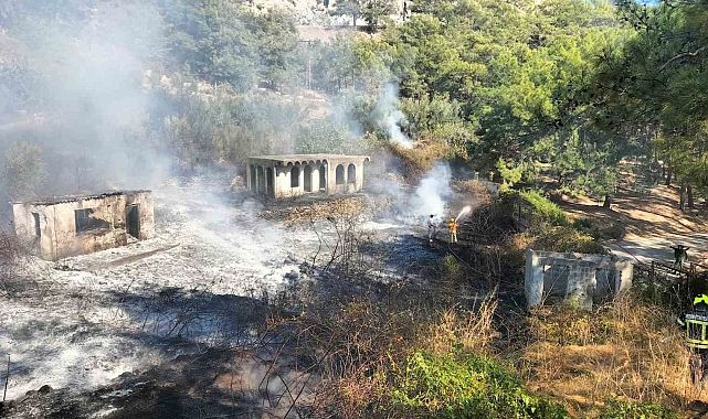 Mersin'in Anamur ilçesinde çıkan yangın kontrol altına alındı